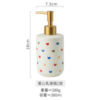 Distributeur de savon liquide en céramique rond moderne et durable, en stock, pour la maison, l'hôtel, la salle de bain