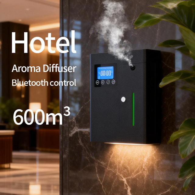 Metal Construction Commercial Scent Diffuser 160ML App-Controlled Two-Fluid Hotel Lobby Automatic Sprayer