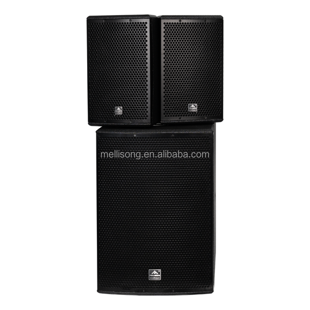 Professional 2.1 Class D DSP Active PA Speaker System 500W 55Hz-18KHz Wood/Metal Outdoor Pro Audio Sound Equipment Black CE