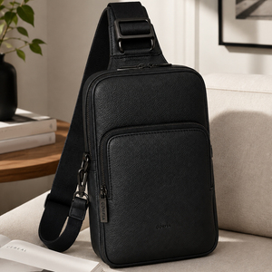 GORFIA Nouvelle Sacoche de Ceinture en Cuir PU Gaufré pour Homme, Conception Personnalisée OEM, Sacs Bandoulière avec Sangle Réglable pour Voyage et Entraînement - Product Image 4