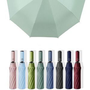 Venta al por mayor de Paraguas automático de doble lluvia y sol con protector solar de vinilo reforzado de 10K - Product Image 2