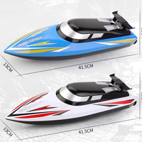 Barco de Control Remoto Eléctrico de Alta Velocidad a 2.4GHZ, Resistente al Agua, con Luz LED, Juguete Acuático para Niños, en Oferta