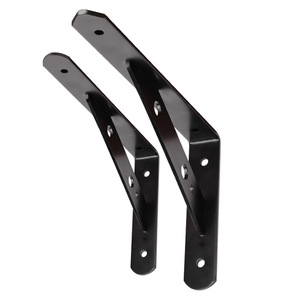 Steel Triangular <b>Shelf</b> <b>Bracket</b> Black Wall Mount Support Frame Hardware Household Accessory Durable Cold Rolled Steel - Product Image 1