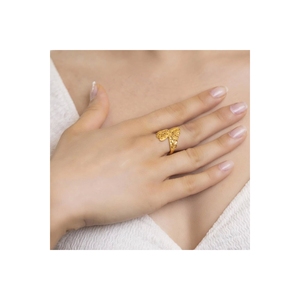 Anillo de Oro de 22 Quilates con Diseño Elegante 3037, Patrón Geométrico Brillante, Diamantes de Corte Esmeralda Radiantes, Claridad VVS, Oro Puro Rodio Brillante - Product Image 1