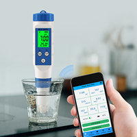 Testeur intelligent Bluetooth 5 en 1 PH/EC/TDS/Salinité/TEMP BLE-9909 pH-mètre alimenté par l'application mobile YINMIK