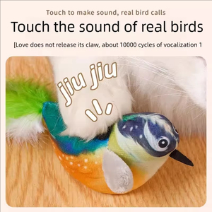 Must-buy Bestseller, Jouet pour chaton en forme <span class=keywords><strong>d</strong></span>'oiseau à <span class=keywords><strong>plumes</strong></span> qui émet des sons, pour mâcher et s'occuper seul - Product Image 4