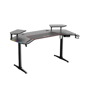 Alta qualità moderna manuale regolabile <span class=keywords><strong>scrivania</strong></span> da Computer Cool RGB illuminazione LED Gaming Desk - Product Image 1