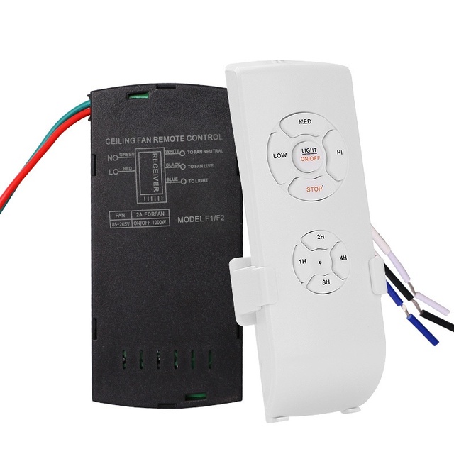 Global Intelligent Wireless Remote Control Switch for Ceiling Fan Light Speed Adjustment 10A Max Current English Version