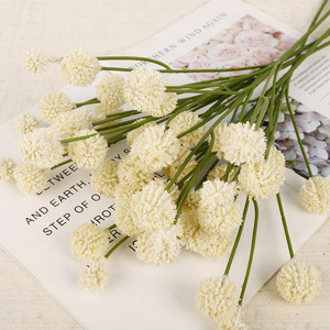 Arreglo Floral Artificial de Bolas Doradas, 10 Cabezas, Alta Simulación, Plástico, Decoración para el Hogar, Accesorio para Bodas - Product Image 3