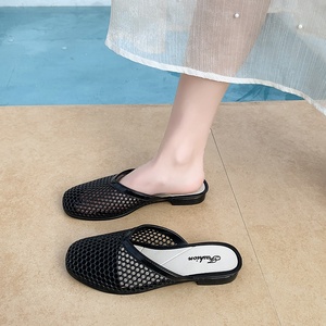 <span class=keywords><strong>Ciabatte</strong></span> da <span class=keywords><strong>donna</strong></span> in PVC stile coreano, eleganti, antiscivolo, traspiranti, piatte, semi-trasparenti, con ricamo sulla punta. - Product Image 5
