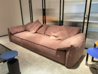 Meubles de salon de luxe minimalistes italiens, canapé en cuir givré de qualité supérieure, ensemble de canapés pour villa, pour la maison de luxe