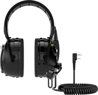 Headset Walkie Talkie ANC Over-ear dengan Peredam Kebisingan 28-34dB, Mikrofon Gooseneck 260° yang Dapat Diputar, Membutuhkan Baterai AA