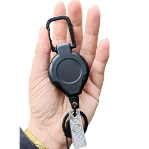 Porte-badge rétractable à boucle facile à tirer, avec cordon torsadé, robuste, avec porte-clés à rainures 2.0. - Product Image 2