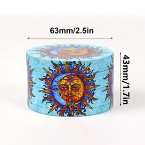 Sun Covered UV Color Printing 63mm, Molinillo de cigarrillos de aleación de zinc, Molinillo de metal a base de hierbas - Product Image 6
