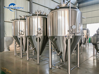 Cuve de Fermentation Conique en Acier Inoxydable de Qualité Alimentaire Tonsen avec Manomètre, Capacité 25-45 Mètres Cubes, 20/380V