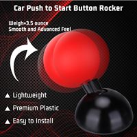 Tombol mesin mobil, satu klik, Kit Interior ABS, dekorasi penutup Rocker rem tangan, Tombol mobil untuk aplikasi Interior