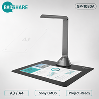 Escáner de Documentos A3 para A4 con Software ABBYY OCR para Aplanar Libros, SDK OEM para Proyectos de Integración de Sistemas GP-1080A