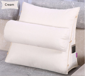Large Size Triangle Wedge Shape Polyester Filling <strong>Sofa</strong> <strong>Cushion</strong> Back <strong>Support</strong> Reading Pillow - Product Image 5