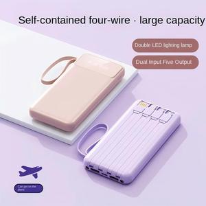 Banque d'alimentation portable multifonctionnelle avec logo personnalisé PD 22,5 W, 10000 mAh, charge rapide, charge rapide, entrée type-C, câble 4 en 1, banques d'alimentation - Product Image 4