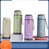 Bouteille d'eau en verre double couche de grande capacité Bouilloire de sport portable Ouverture Emplacement Cadeau Tasse à café