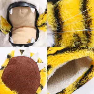 HOW TRUE Hot Selling Soft Plush Tiger Type Golf Club Head Cover Golf Animal Design Headcover For Golf Driver Putter