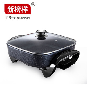 New Benchmark Electric Skillet X0462 Maifan Stone Non-Stick Square Multi-Functional Pot Frying Stir-Frying Steaming Boiling - Product Image 1