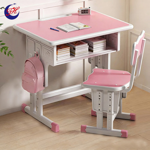 Muebles <span class=keywords><strong>Escolares</strong></span> Modernos de Metal, Duraderos, Ajustables en Altura, Conjuntos <span class=keywords><strong>Escolares</strong></span> para Niños, Mesas y Sillas para Primaria, Conjunto de Escritorio y Silla - Product Image 4
