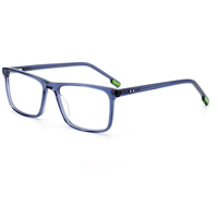 Monture de lunettes unisexe personnalisable en acétate gris transparent, pour hommes et femmes, adaptée aux visages en forme de losange, avec motif imprimé