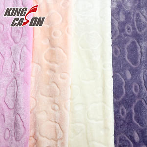 Kingcason Guarented qualità colorato Premium eco-friendly certificato OEKO-TEX goffrato tessuto in pile di flanella laterale per indumenti - Product Image 6