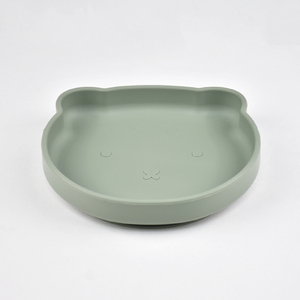 Factory <b>Bear</b> Baby Feeding Bowl <b>Cute</b> Silicone Plate Animal Kid Friendly Suction For Toddler Weaning Bpa Free - Product Image 5