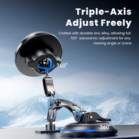 Support magnétique pour téléphone de voiture Toocki Stable Secure Dual Pivot avec aimant N52, réglage à 720 degrés pour iPhone, Android, navigation automobile