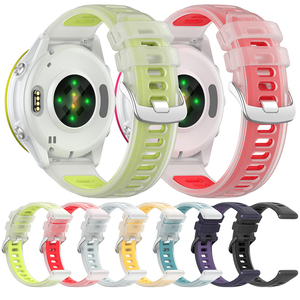 <span class=keywords><strong>Bracelet</strong></span> de montre en silicone de remplacement 20/22 mm, <span class=keywords><strong>bracelet</strong></span> de montre bicolore en gelée pour montre Garmin - Product Image 2
