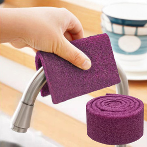 Paño de cocina con textura de diamante para lavar platos y ollas, borrador mágico, estropajo industrial, paño de nailon cepillado para pulir. - Product Image 3