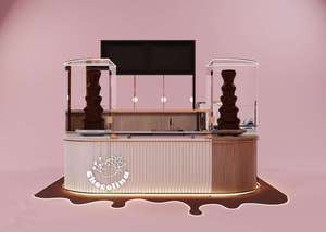 Kiosco de Chocolate Moderno Personalizado con Iluminación LED, Diseño de Tienda Minorista para Centro Comercial, Puesto de Venta de Chocolate - Product Image 4