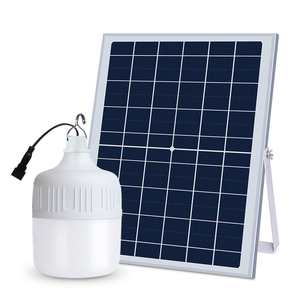 Điều khiển từ xa Đèn LED năng lượng mặt trời ánh sáng bóng đèn có thể sạc lại 300 Công suất khẩn cấp ngoài trời tấm pin mặt trời thông minh LED bóng đèn - Product Image 5