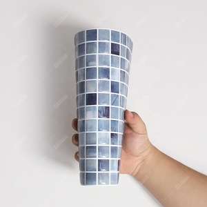 Azulejo de vinilo autoadhesivo, impermeable, Cuadrado, para sala de estar, baño, cocina, contra salpicaduras, PVC, barato, 1mm - Product Image 2