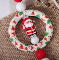 Kreative Weihnachts-, Neujahrs- und Schulanfangs-Dekoration DIY Perlen-Herz Silikon-Schlüsselanhänger Taschen- und Auto-Anhänger Accessoires