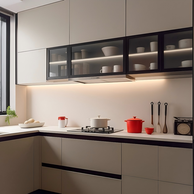 Factory Price Custom Eco-Friendly Water Resistant Multi-Functional Modern Kitchen Cabinet Sets Modular Kitchen Furniture Storage