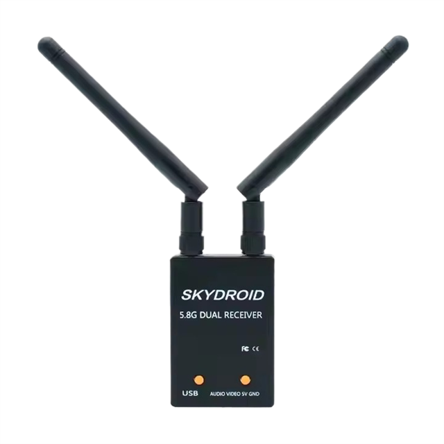 SKYDROID Dual 5.8GHz 150CH FPV Receiver VTX OTG Smartphone Android Phone RC Drone Parts UVC 5V Output Voltage Double Antenna