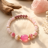 Bracelet en perles d'arôme en pierre naturelle, bijoux en pierres précieuses colorées, bracelet empilable d'été, cadeau pour femme, bracelet à porter au quotidien