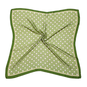 70x70cm Classic Vintage Polka Dot Digital Print Polyester Satin <b>Square</b> <b>Scarf</b> for Women - Product Image 4