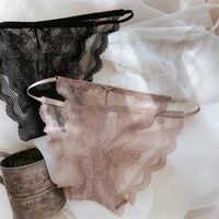 Celana Dalam Wanita Ultra Tipis Berenda Bordir Nilon Transparan Seksi Model G-String Antibakteri Personal