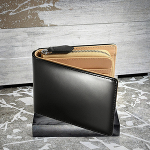 Cartera Corta Abierta de Cuero Genuino Vintage Hecha a Mano, Unisex, de Grano Completo, Antirrobo, Estilo Billetera Bifold, Poliéster - Product Image 3