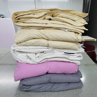Couette en duvet blanche pour chambre à coucher Couettes matelassées en coton 100%, échantillon de support