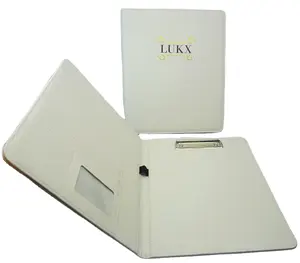 customized high quality business organiser portfolio white faux leather Portfolio folders