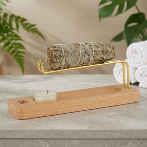 Support de brûleur d'encens en bois multi-usages pour intérieur, diffuseur d'aromathérapie Palo Santo, sauge, oud, présentoir durable pour la vente en gros - Product Image 4