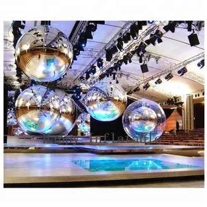 Großhandel Disco-Spiegelkugel aufblasbarer silberner PVC-Spiegelkugeln aufblasbarer Spiegelkugel für Werbung