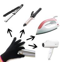 Gants de coiffure résistants à la chaleur pas chers pour la coiffure, gants noirs pour le bouclage, outils de coiffure