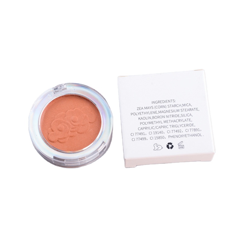 Новый дизайн нажатии по индивидуальному заказу без логотипа 6 видов цветов водонепроницаемые при единичном использовании румяна пудра палитра для метку частного назначения