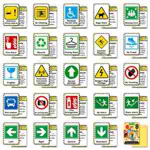 50 cartes flash éducatives double face pratiques et portables, 50 cartes flash sur les signes routiers pour enfants - Product Image 5